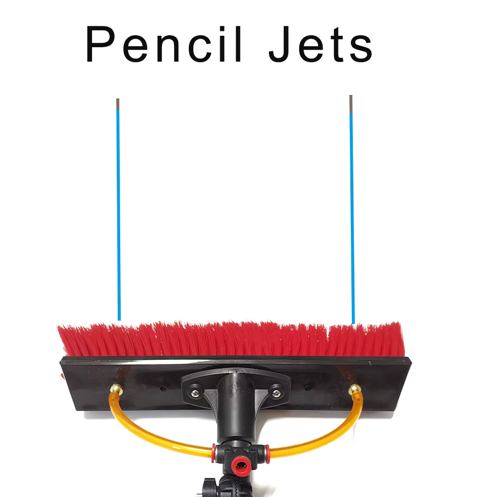 Livres de panneaux solaires pour nettoyeur de vitres, brosse alimentée en eau, jets de crayon, jets de ventilateur, 12 pouces