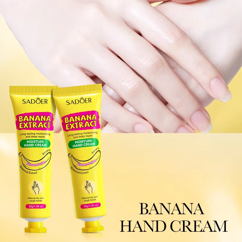 Pack de 3 crèmes hydratantes pour les mains à la banane