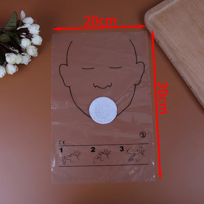 (HS) 36 pièces/rouleau bouclier facial CPR masque CPR Transparent jetable imprimé