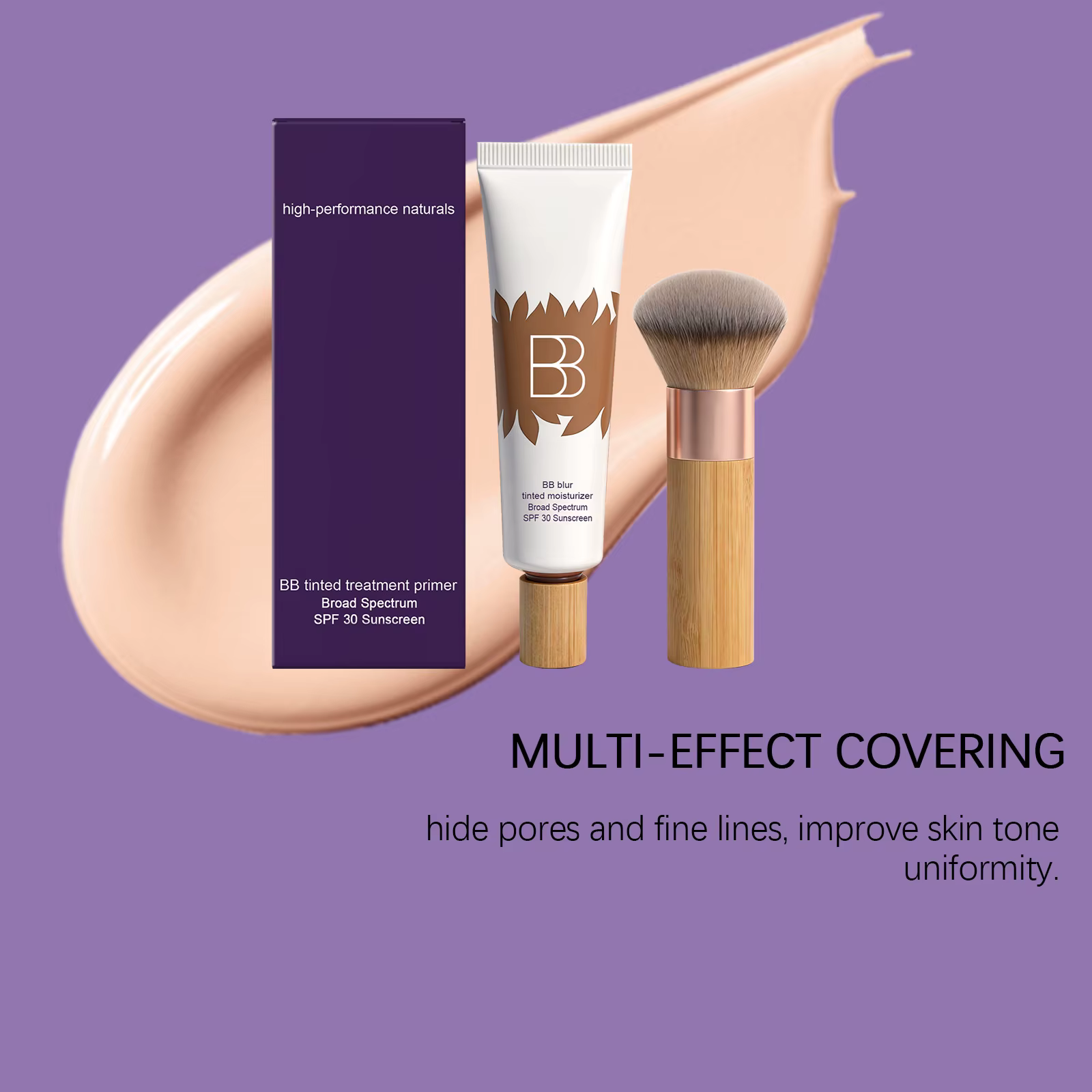 Kit Crème BB Écran Solaire Protection Efficace Contre le Soleil Contrôle du Sébum Couvre les Imperfections du Visage Maquillage Parfait Base de Teint