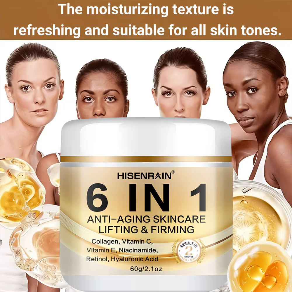 HISENRAIN Crème raffermissante anti-âge 6 en 1 – Crème anti-rides