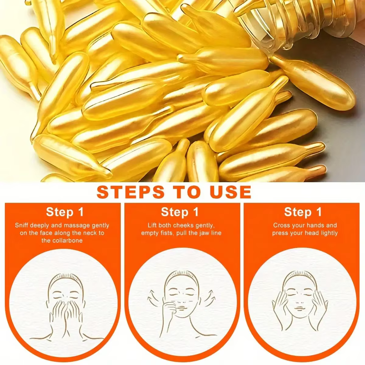 Capsules d'essence hydratante de vitamine E