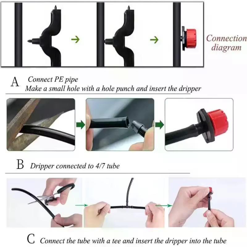 Faites prospérer votre jardin - Émetteurs d'arrosage de précision - Parfaits pour automatiser l'entretien de vos plantes de balcon et de votre potager