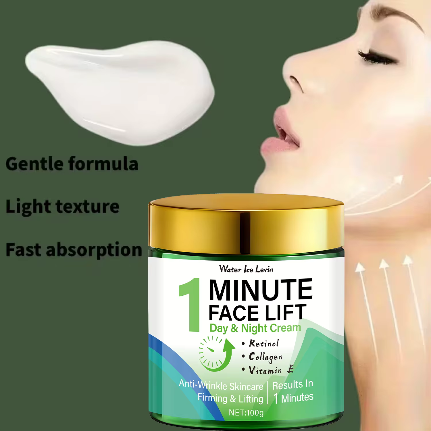 Minute Face Lift Jour Nuit Crème Rétinol Collagène Vitamine E. Lifting Visible 1