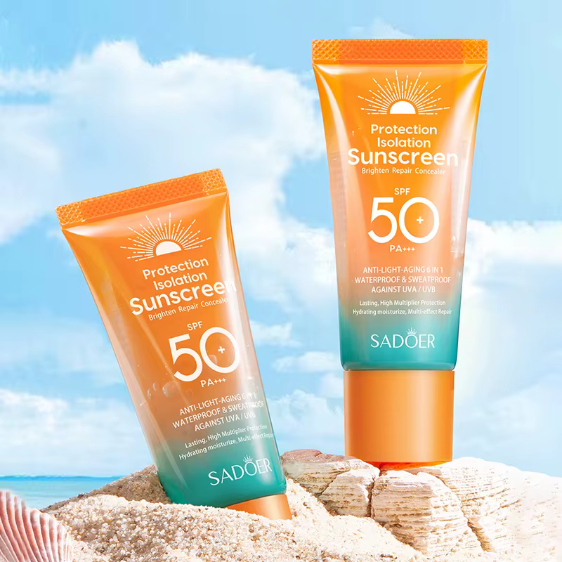 SADOER Spf 50+ crème solaire pour protection faciale soin