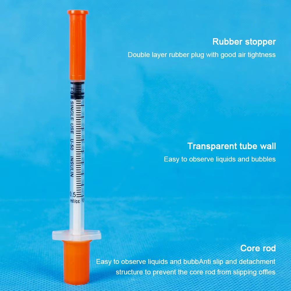 Seringue vétérinaire en plastique avec capuchon orange pour animaux de compagnie, seringue de stérilisation pour poulet, animal de ferme, bétail, mouton, chevaux, grossier, 1ml, 10 pièces