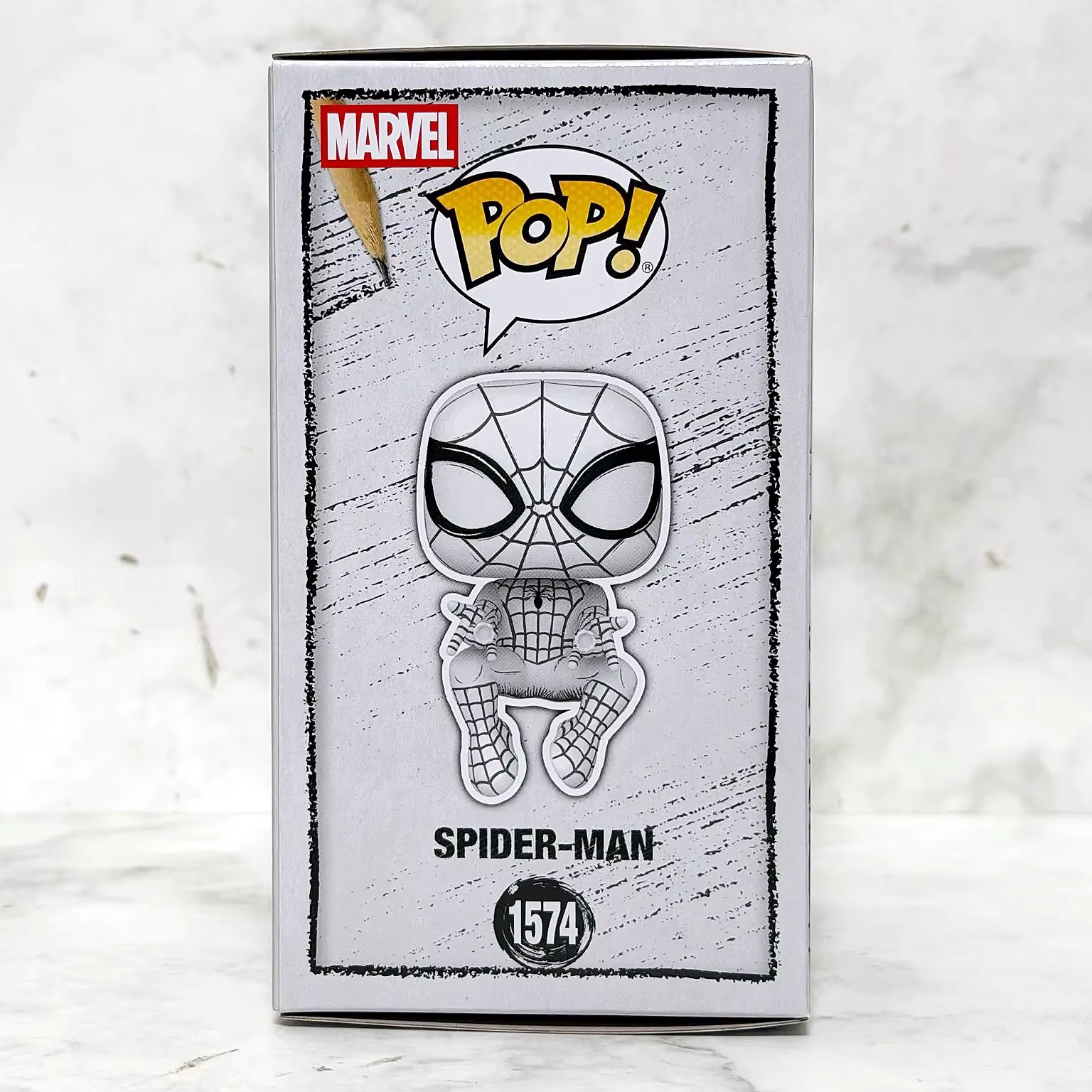 Figurine Spider-Man (Sketched Deco) Funko Pop # 1574 Figurines officielles authentiques en édition limitée, collection pour les fans de Marvel, cadeau pour les joueurs