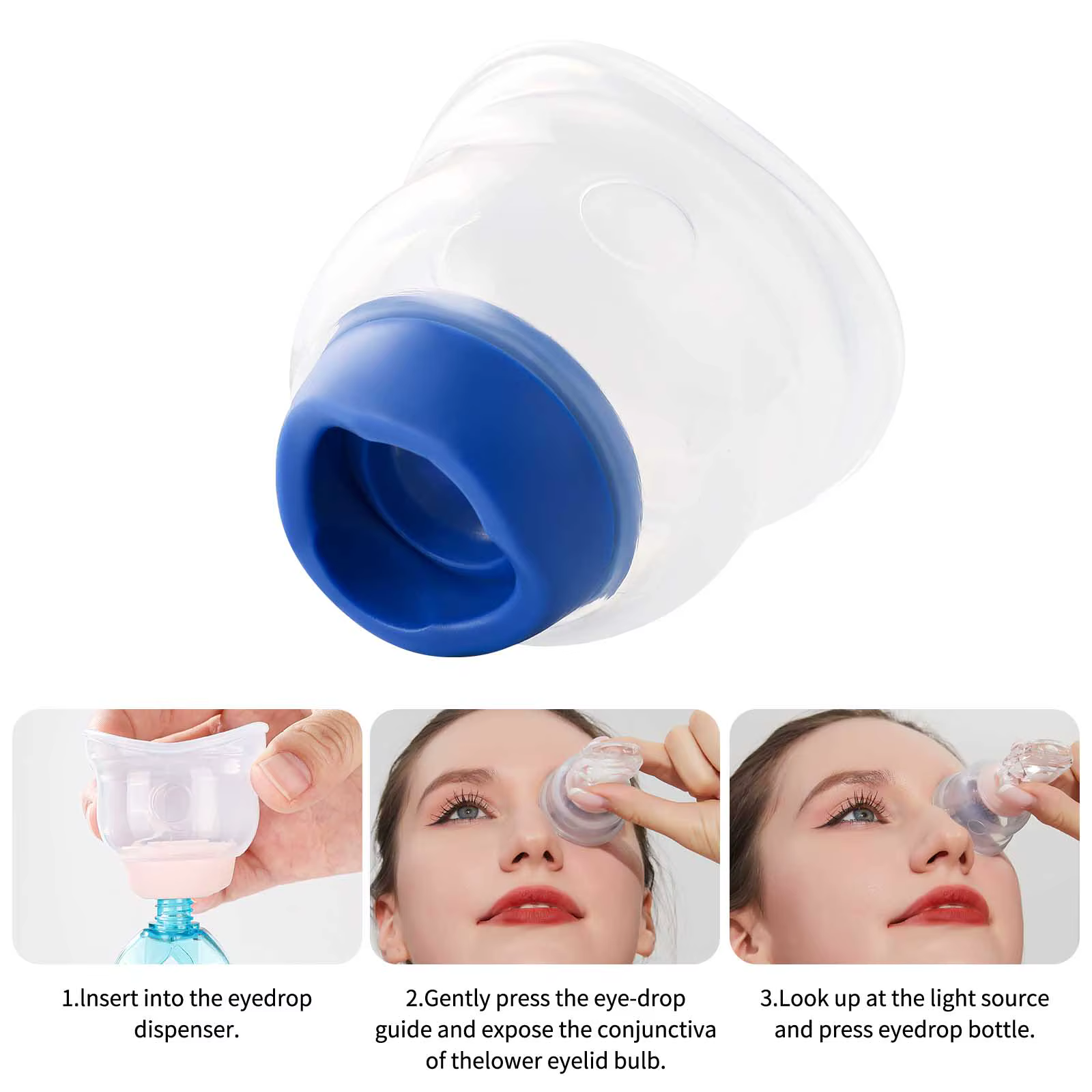 Aide-goutte oculaire réutilisable