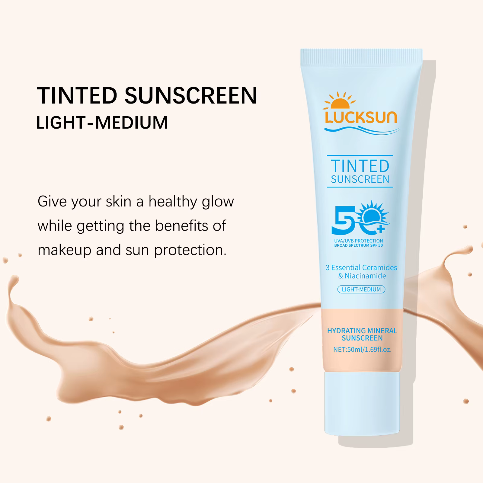 Crème solaire teintée SPF 50