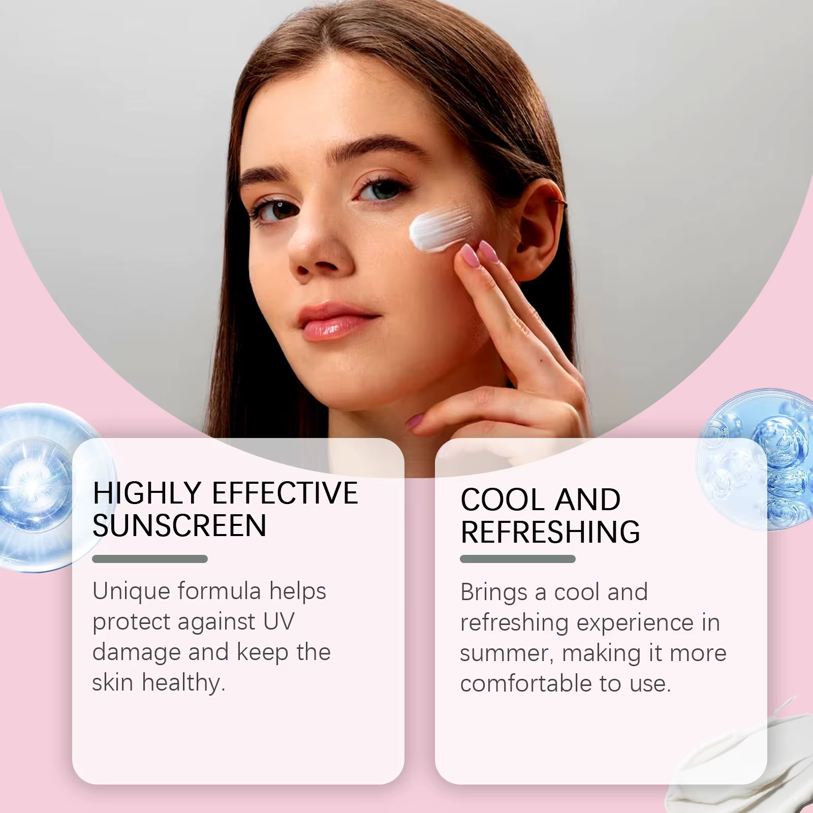 Crème solaire fleur de cerisier Spf 50 + longue durée Anti UV Anti-âge