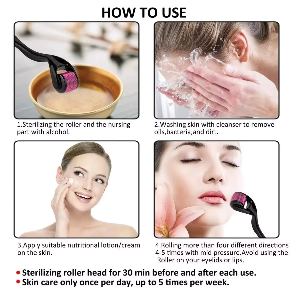 Rouleau Derma 540 pour peau du visage