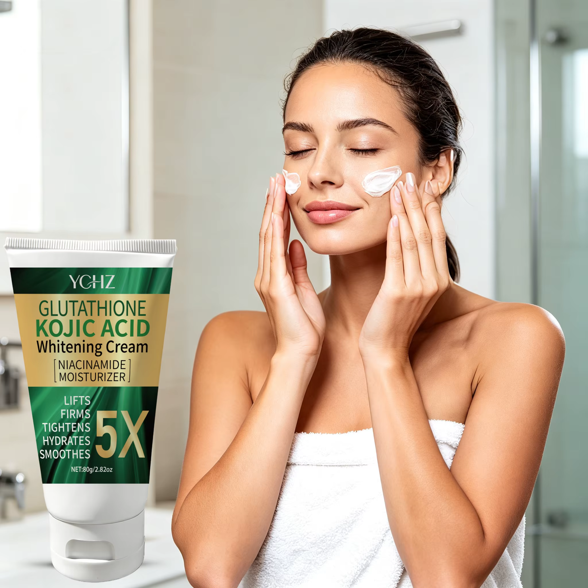 Crème pour le visage à l'acide kojique 5X