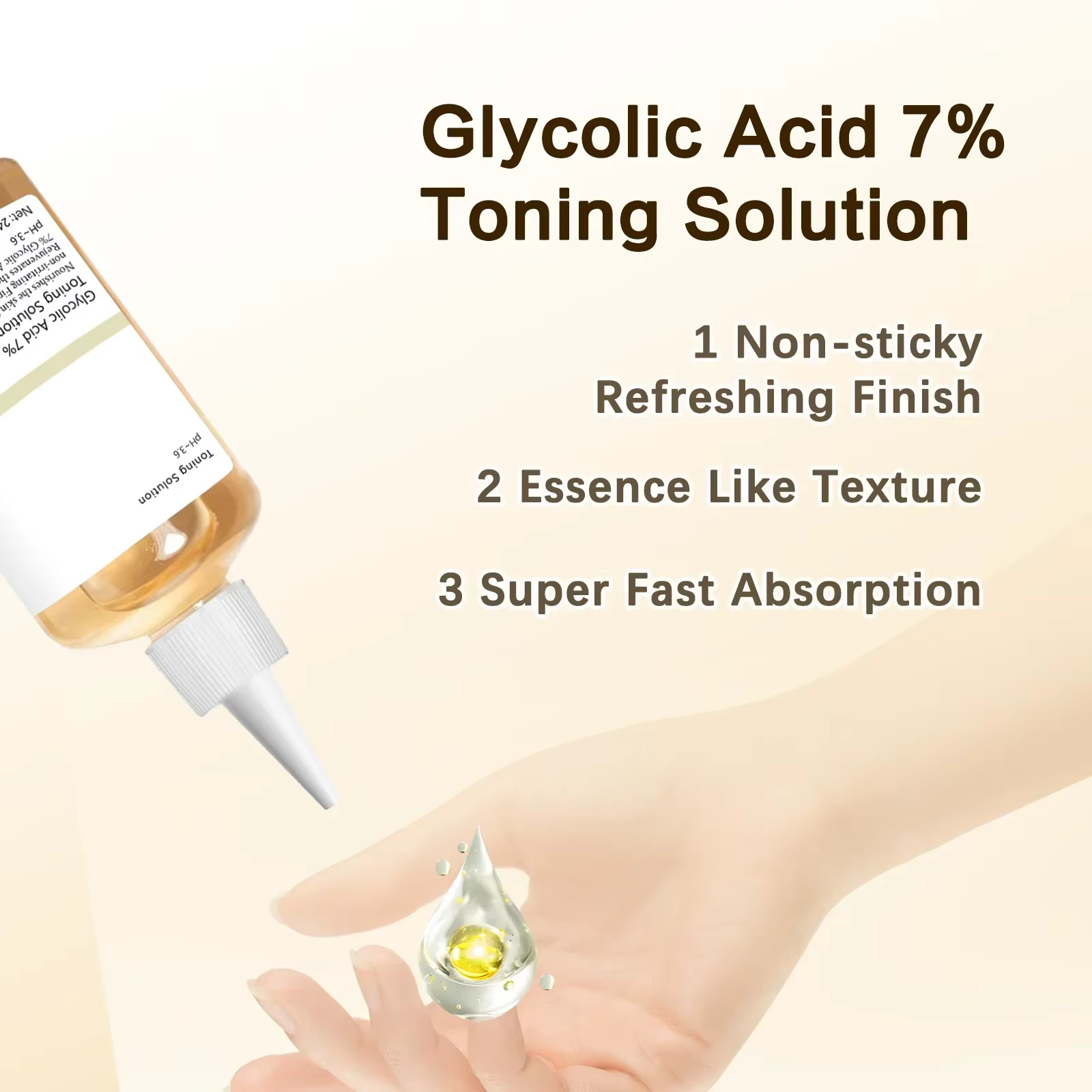 Solution tonifiante à l'acide glycolique 7% pour cent