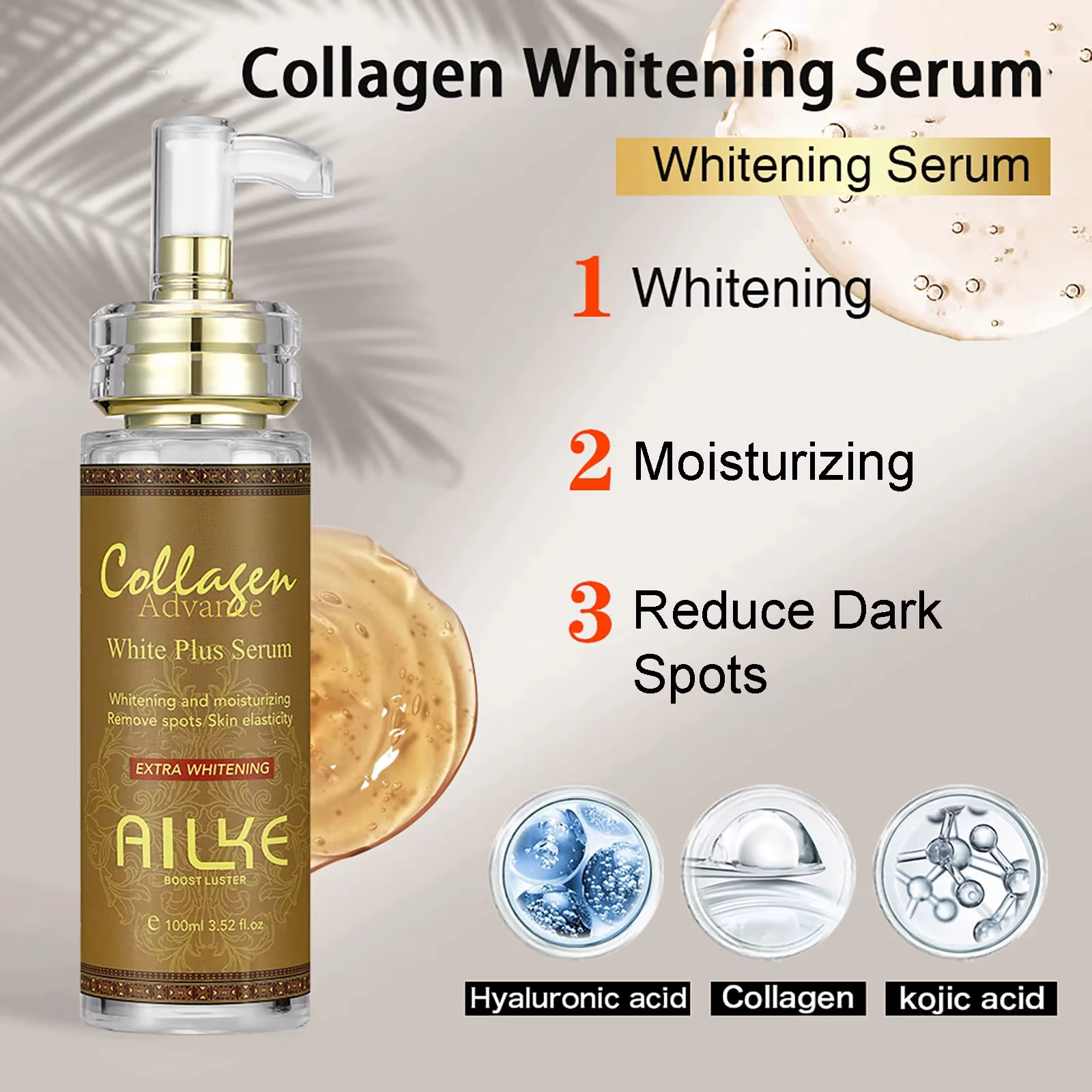 AILKE Lotion pour le corps blanchissante