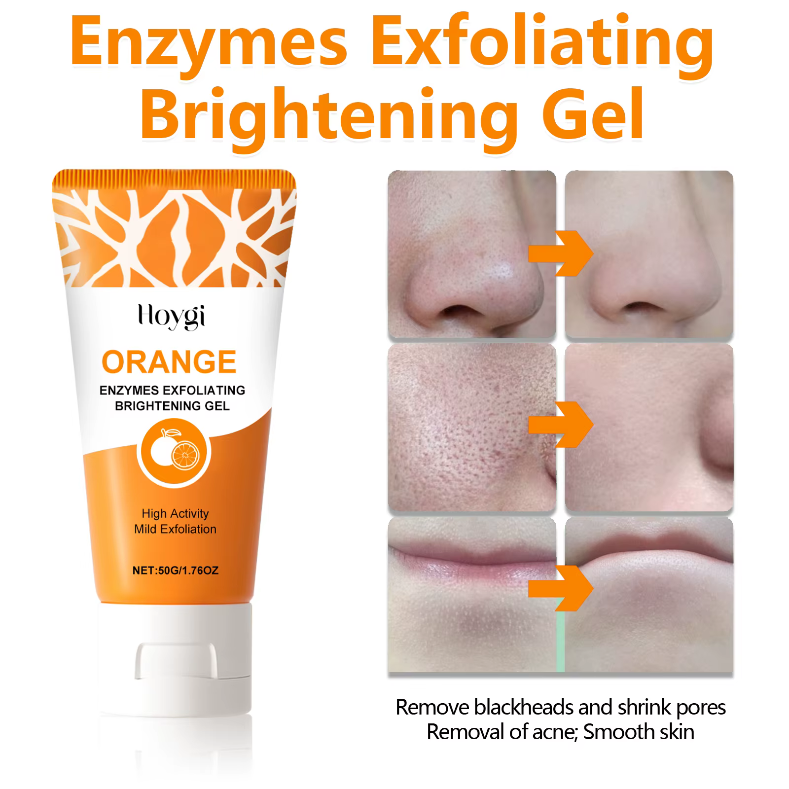 Gel exfoliant éclaircissant aux enzymes