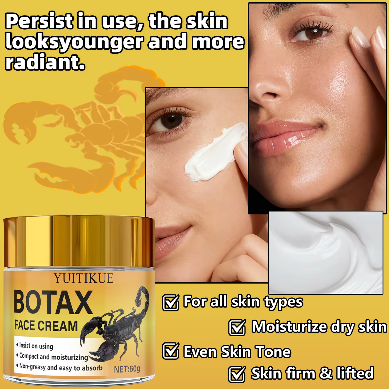 BOTAX Crème Visage Anti-Rides 60g - Targets des Courantes