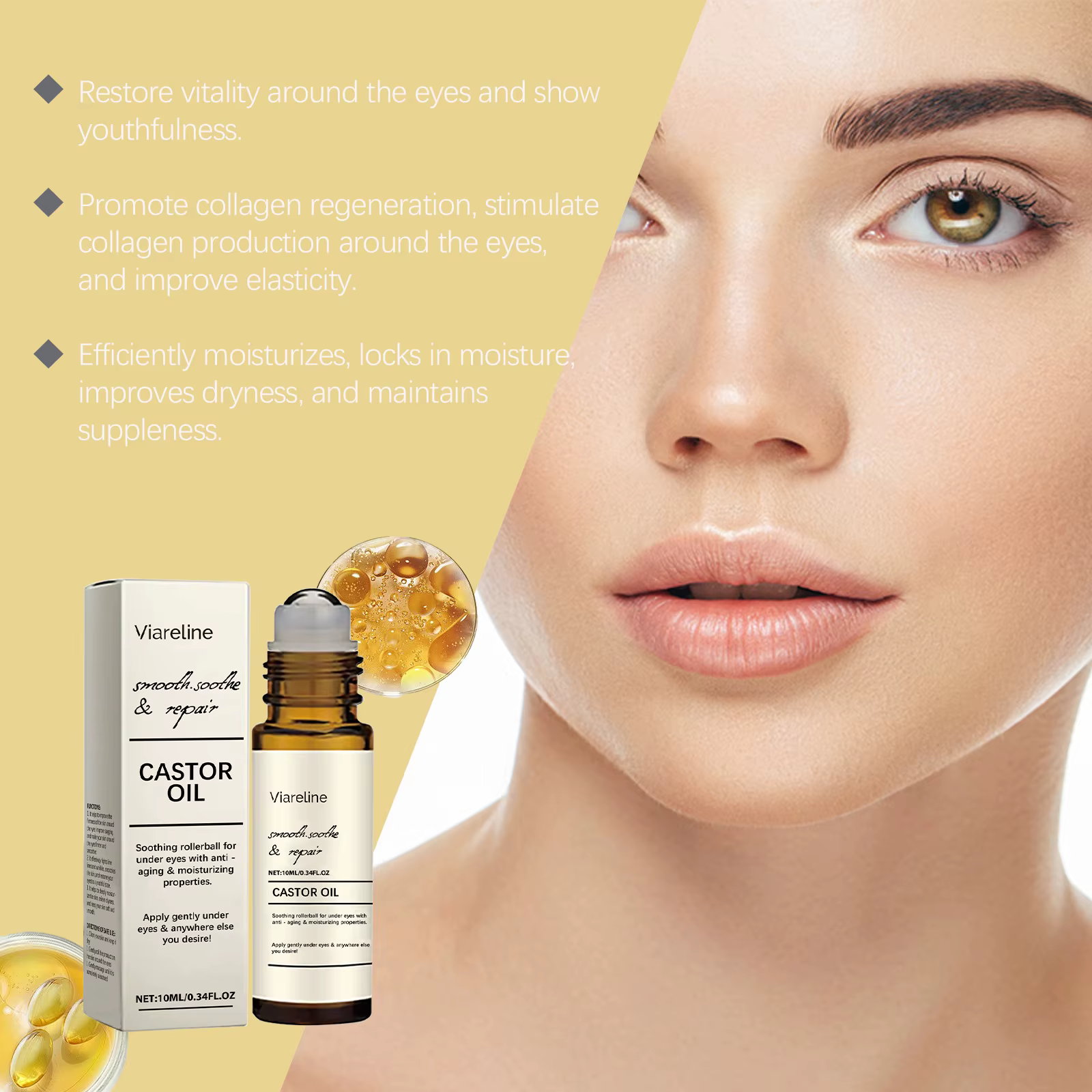 Sérum pour les yeux à l'huile de ricin