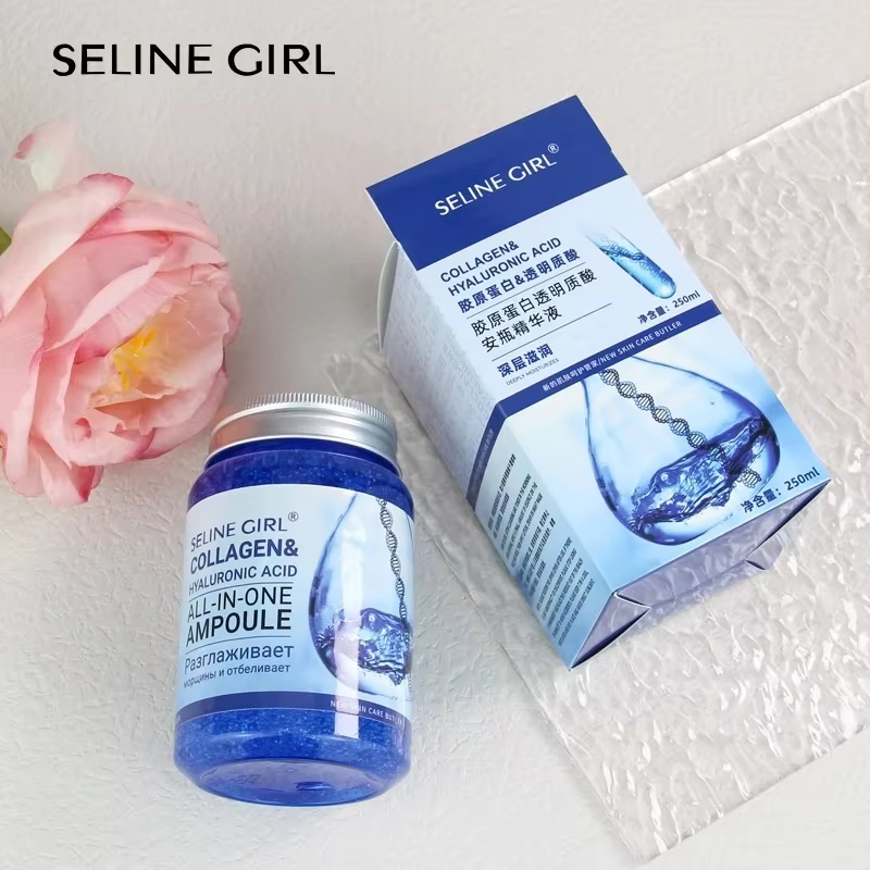 C250ml sérum pour le visage avec acide hyaluronique et collagène Seline Girl Farmstay cosmétiques coréens