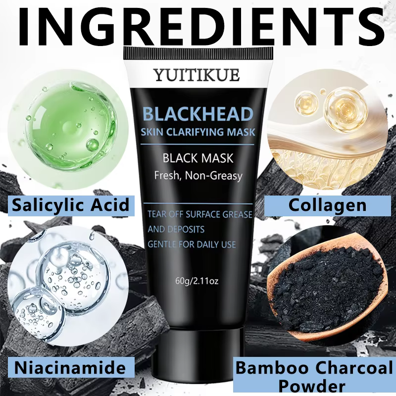 Masque clarifiant pour la peau YUITIKUE contre les points noirs 60g