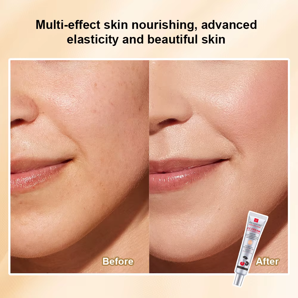 CC Cream Correcteur de Teint Unifiant Coréen Hydratant Léger Fini Naturel Lumineux Base