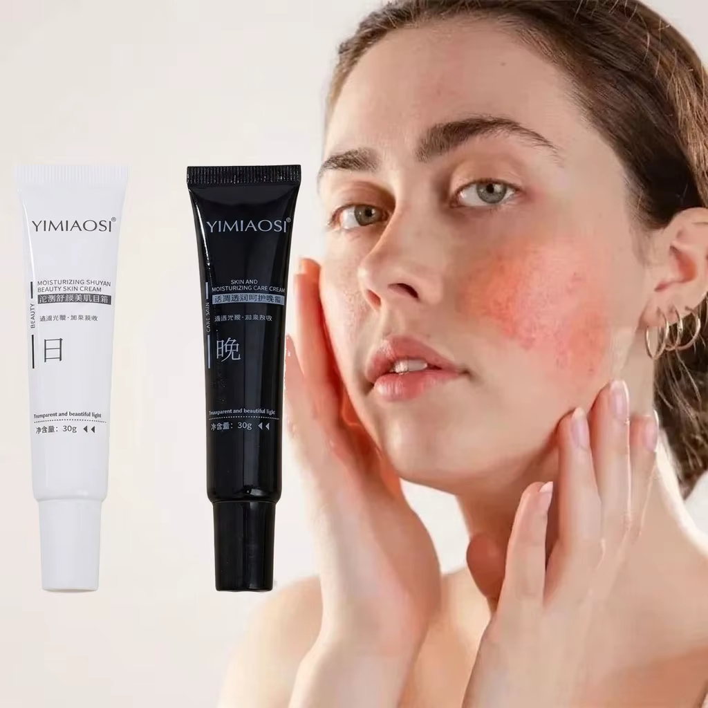 Crème Réparatrice Anti-Rougeurs Visage – Améliore la Peau Sensible et la Sécheresse – Lotion Hydratante Apaisante – Élimine la Rosacée – Jour et Nuit