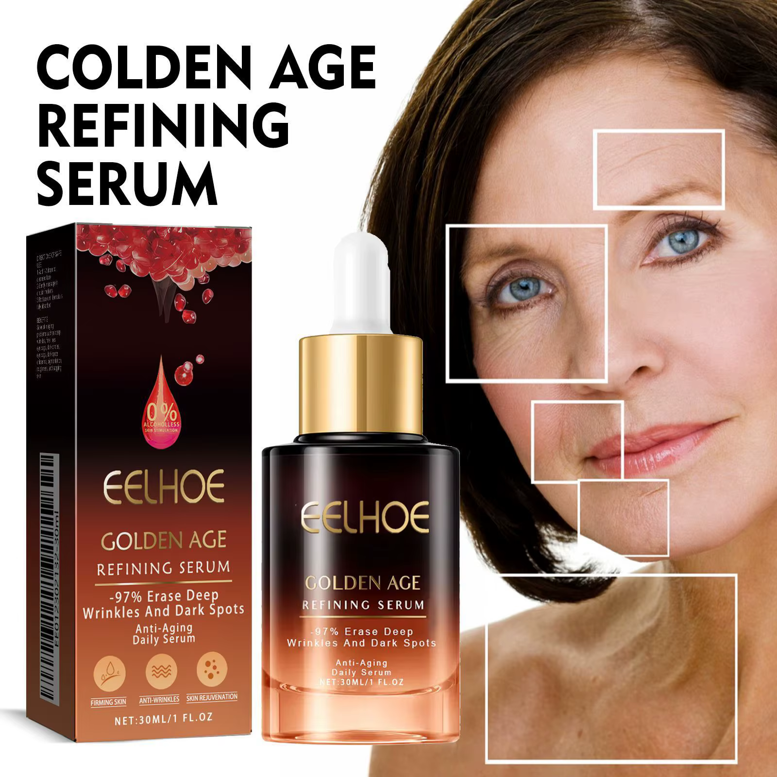 Sérum pour le visage, élimine les rides instantanées