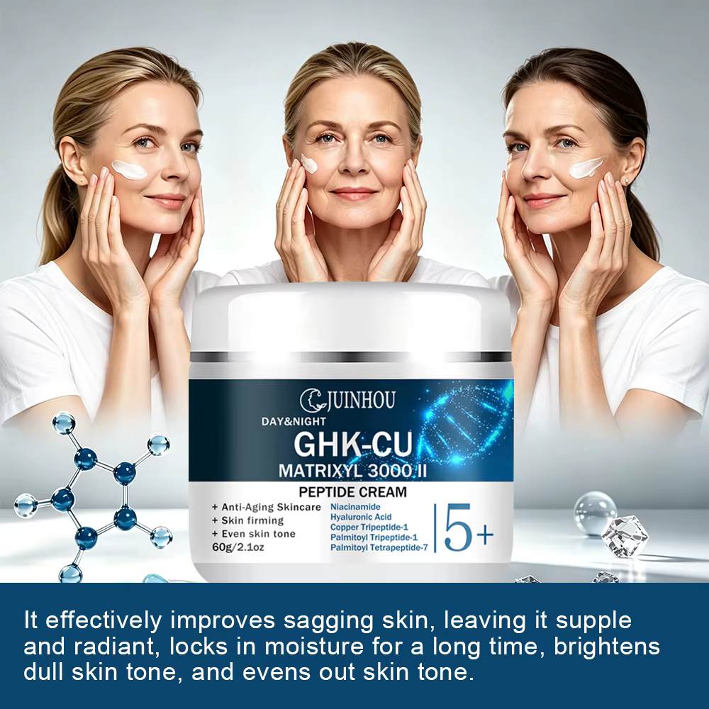 Crème Visage Hydratation Intense JUINHOU au Tripeptide de Cuivre & Matrixyl 3000 II – Répare la Barrière Cutanée et Illumine le Teint