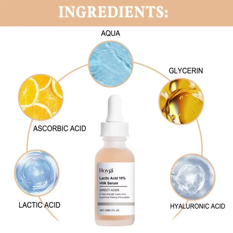 Acide lactique rétrécit les Pores sérum rapide grands