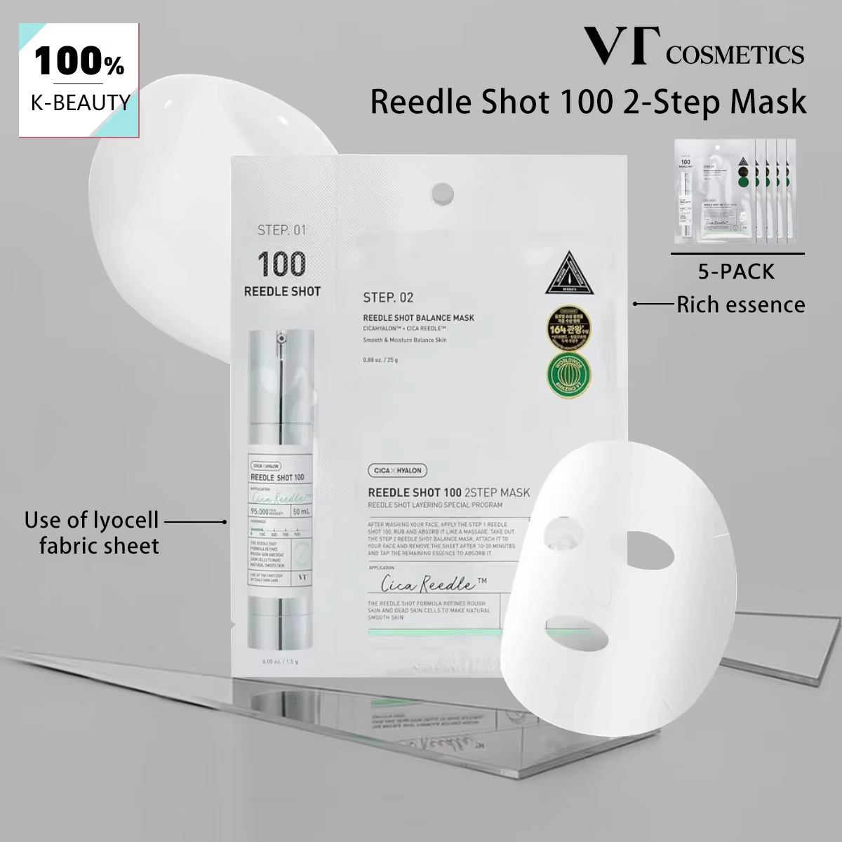 Masque VT Reedle Shot 100 2-Step*5 pièces