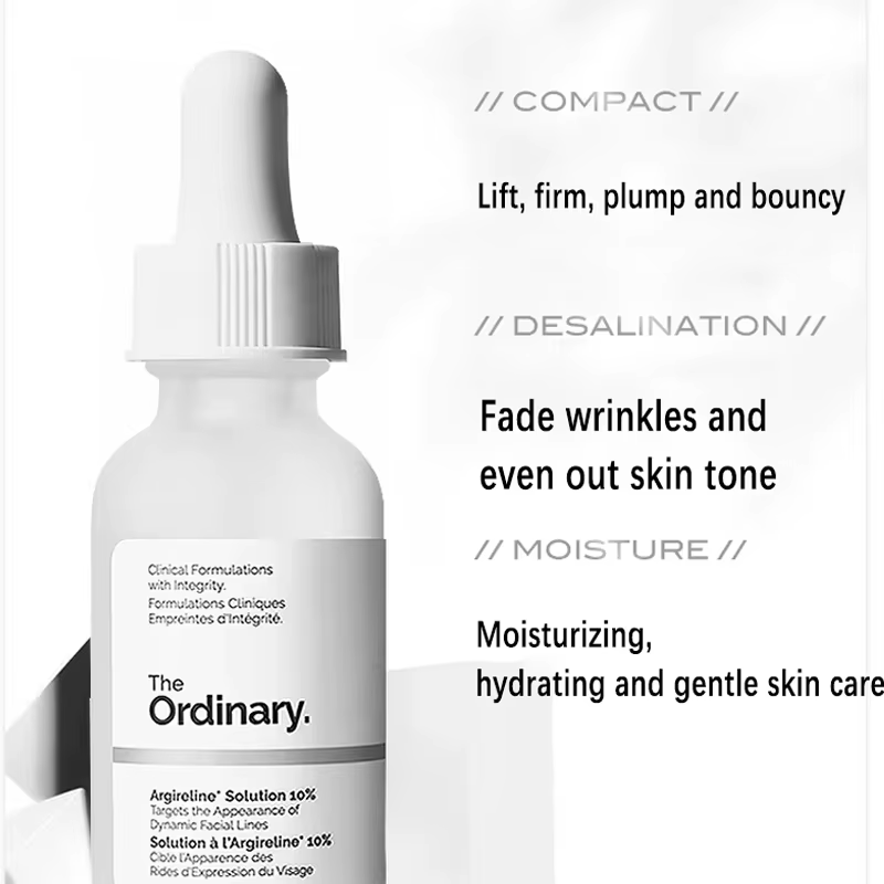 Solution Argireline 10% pour réduire les ridules Essence de lifting et de raffermissement du visage Anti-rides estompe les rides et les lignes frontales
