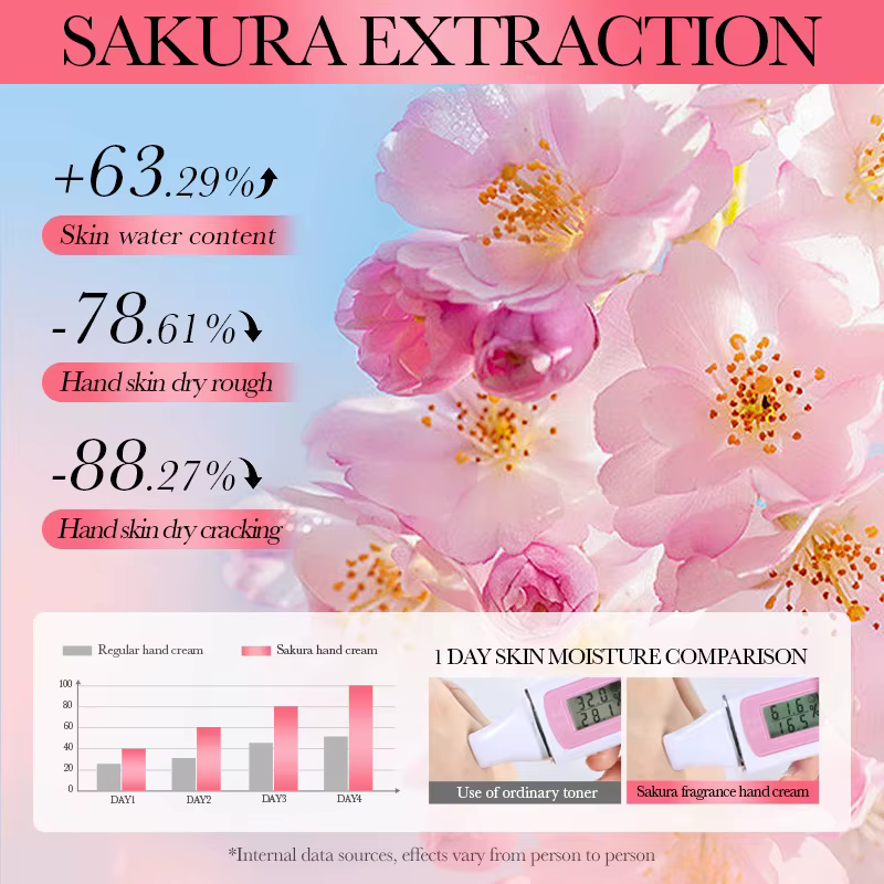Crème pour les mains hydratante à la fragrance de Sakura BIOAQUA