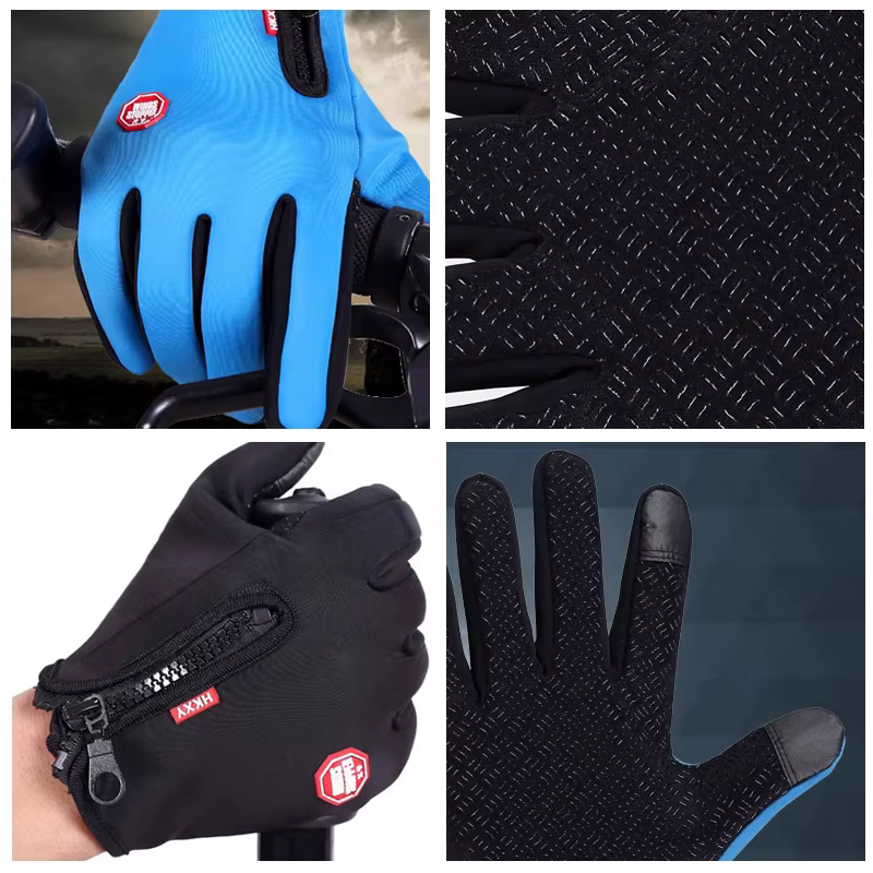 Gants d'hiver pour hommes et femmes, écran tactile, chauds, pour cyclisme en plein air, conduite, moto, gants froids, coupe-vent, antidérapants