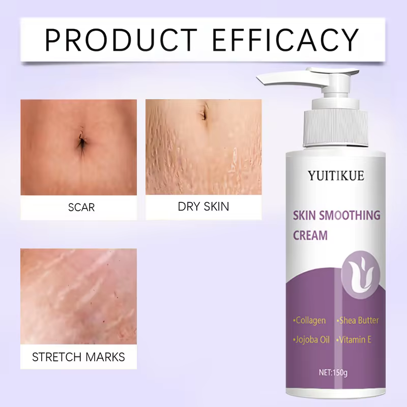 Crème lissante pour la peau au collagène et au beurre de karité 150g - Formule à absorption rapide non grasse pour une