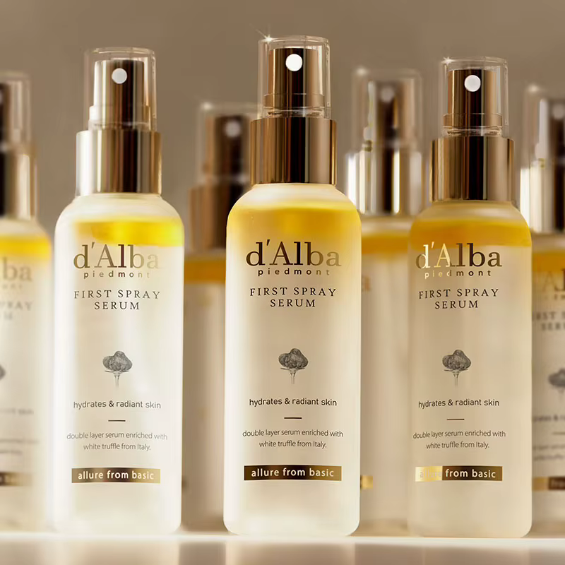 DAlba Corée Sérum Tonique à la Truffe Blanche 100ml, Spray Fixateur Visage Hydratant et Nourrissant, Brillance Naturelle, Essence Soin de la Peau en Brume