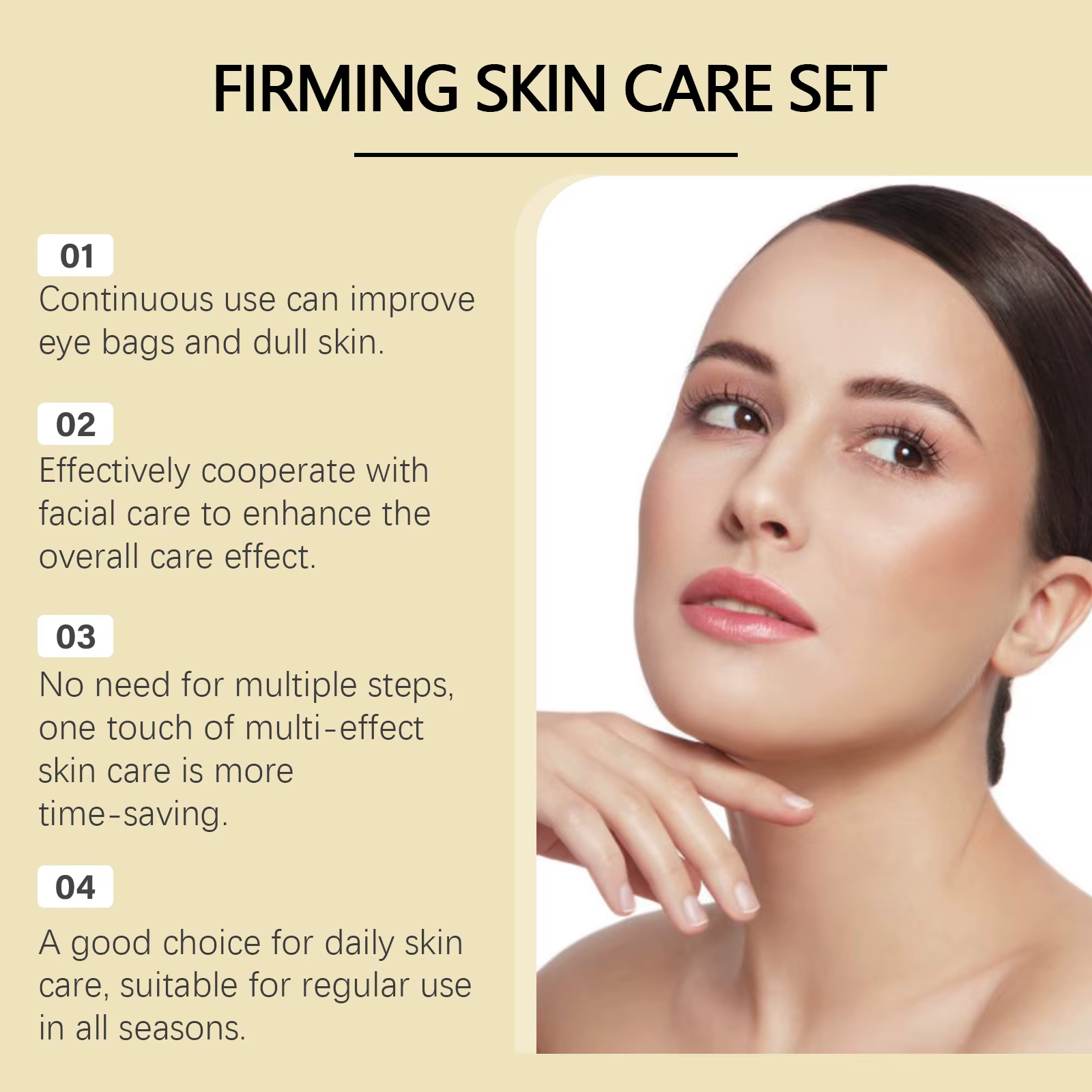 Anti-âge raffermissant soin de la peau hydratant augmenter l'élasticité