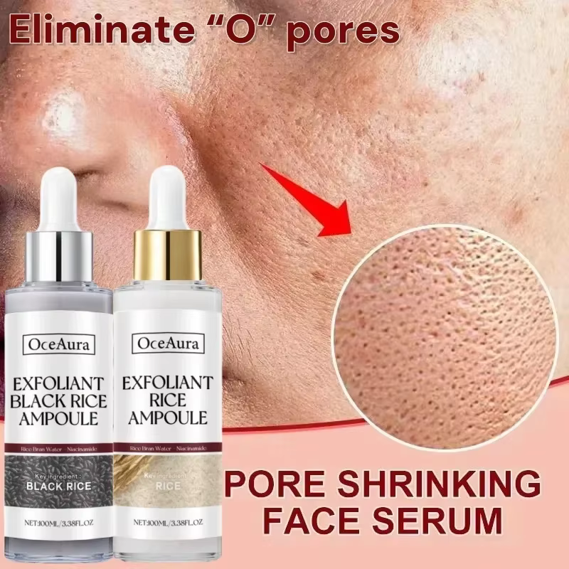 Sérum Exfoliant au Riz Blanc et Noir – Peeling Visage Hydratant
