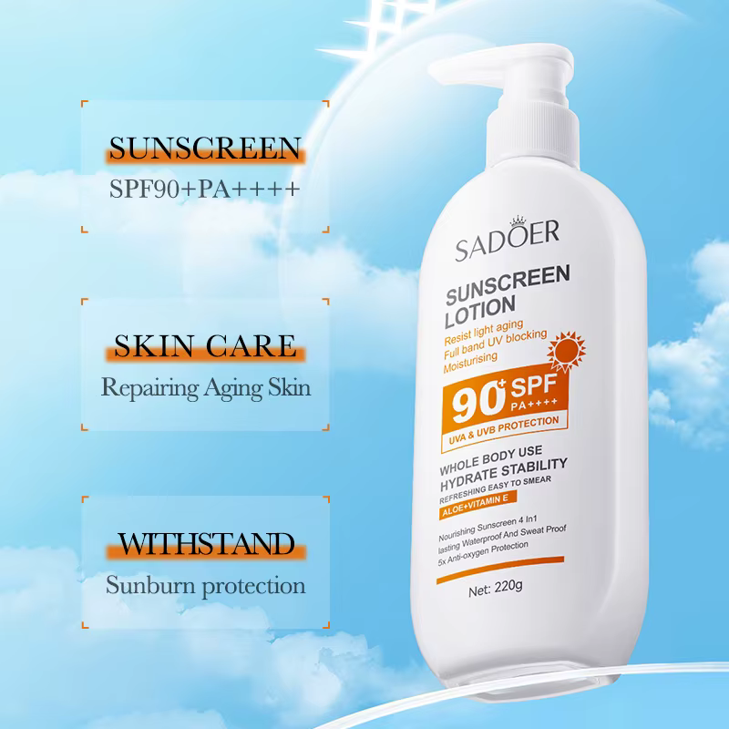 Lotion solaire pour le corps et le visage