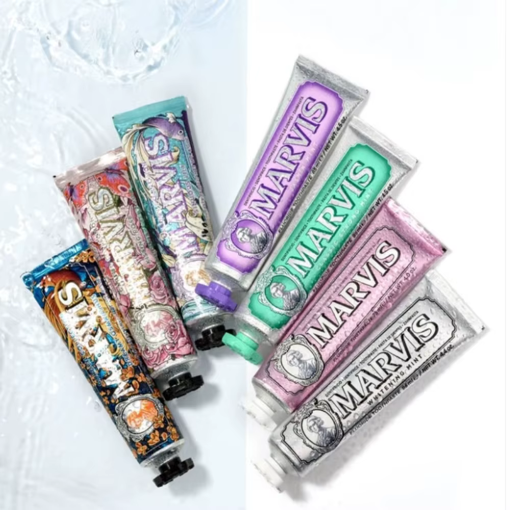 Dentifrice blanchissant italien saveur menthe riche, rafraîchit l'haleine, nettoie en profondeur l'émail dentaire, élimine la plaque dentaire, blanchit les dents