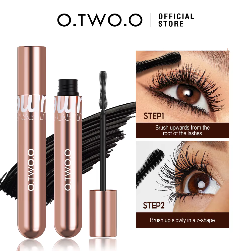 O.TWO.O Mascara imperméable à l'eau 4D soie fibres bouclage Volume cils épais allongement nourrir Extension de cils maquillage de haute qualité