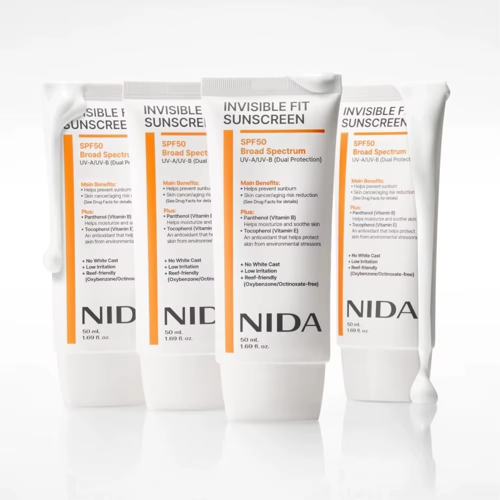 Crème solaire invisible NIDA / Crème réparatrice pour les yeux