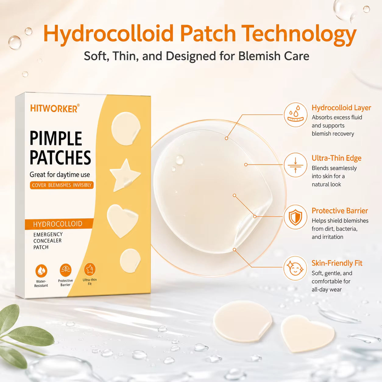 360 patchs anti-acné doux et discrets