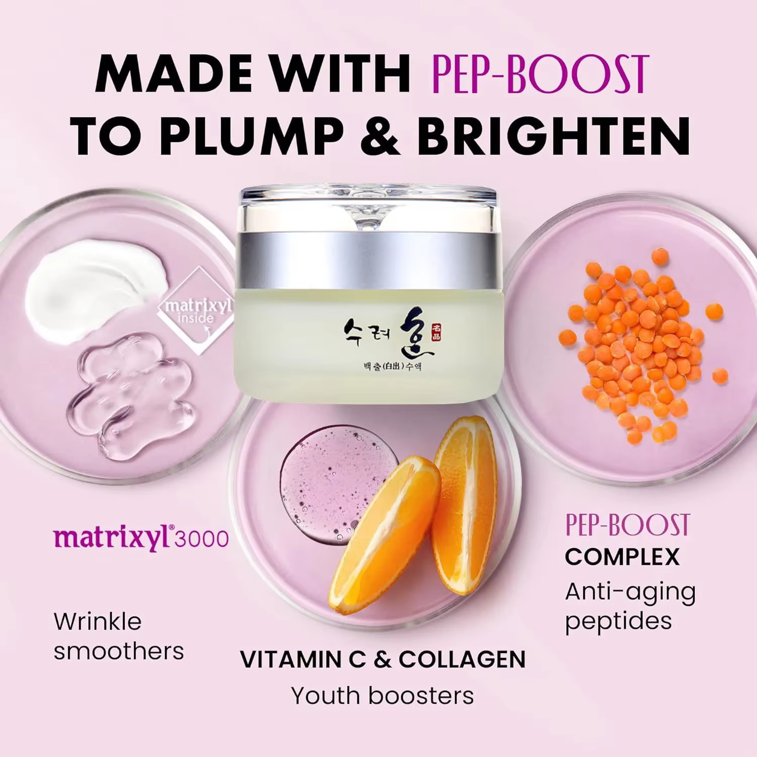 Crème pour le visage raffermissante au collagène
