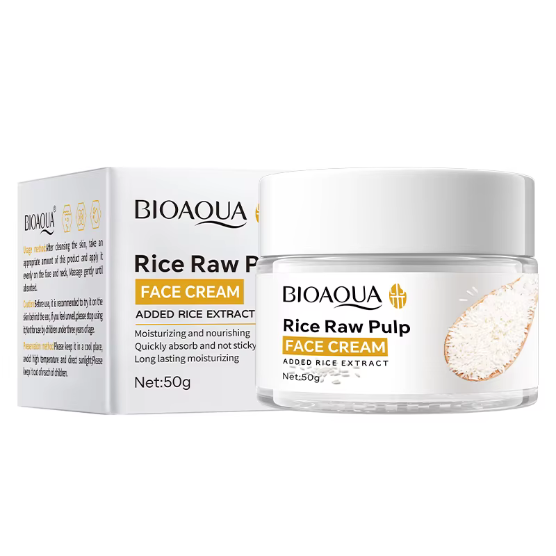 Purée de riz crème pour le visage hydratante blanchissante