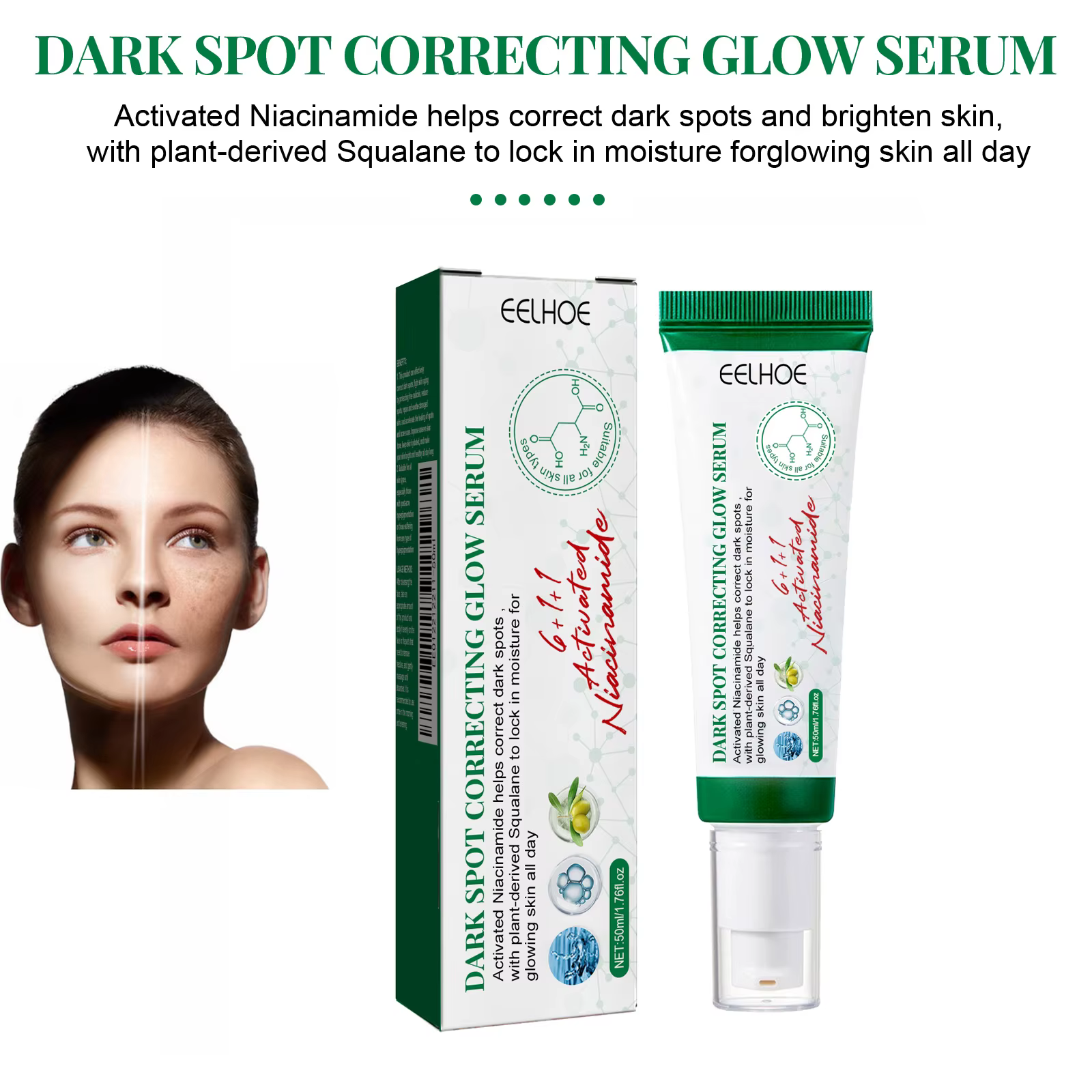 Nicotinamide correcteur de taches foncées sérum pour le visage estompe mélanine acné