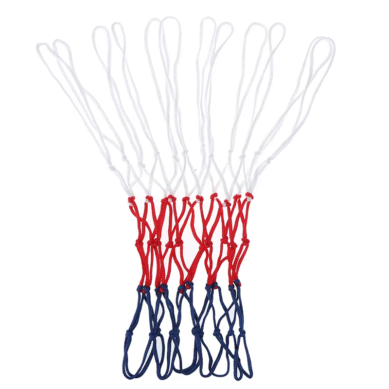 Filet de basket-ball Standard en Nylon Durable, fil épais, trois couleurs, filet de basket-ball universel de remplacement en maille