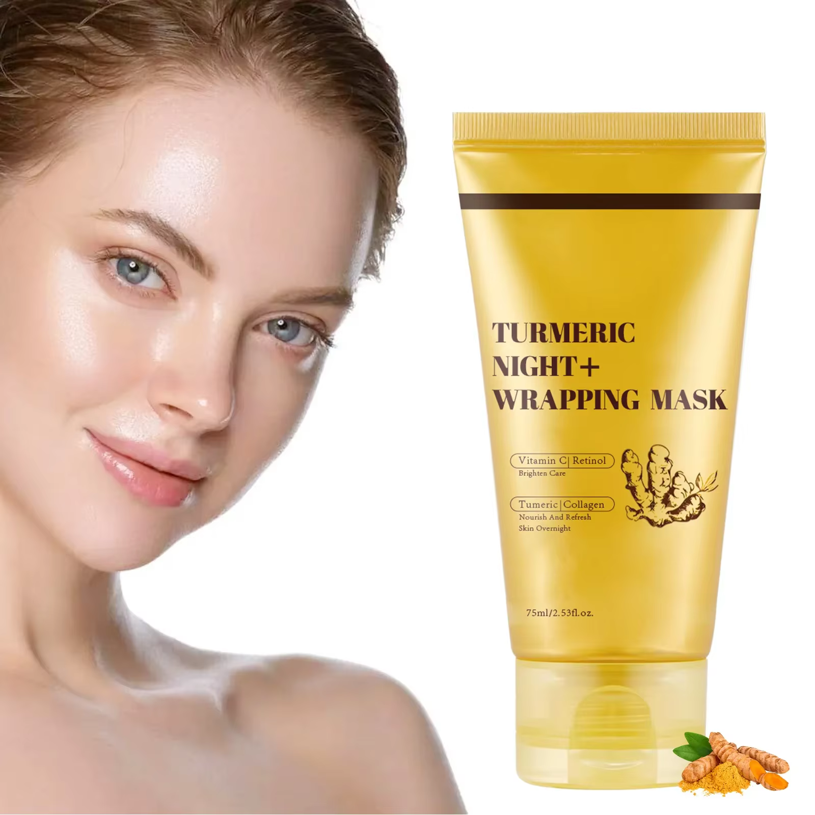 Masque Peel Off pour envelopper la nuit au curcuma