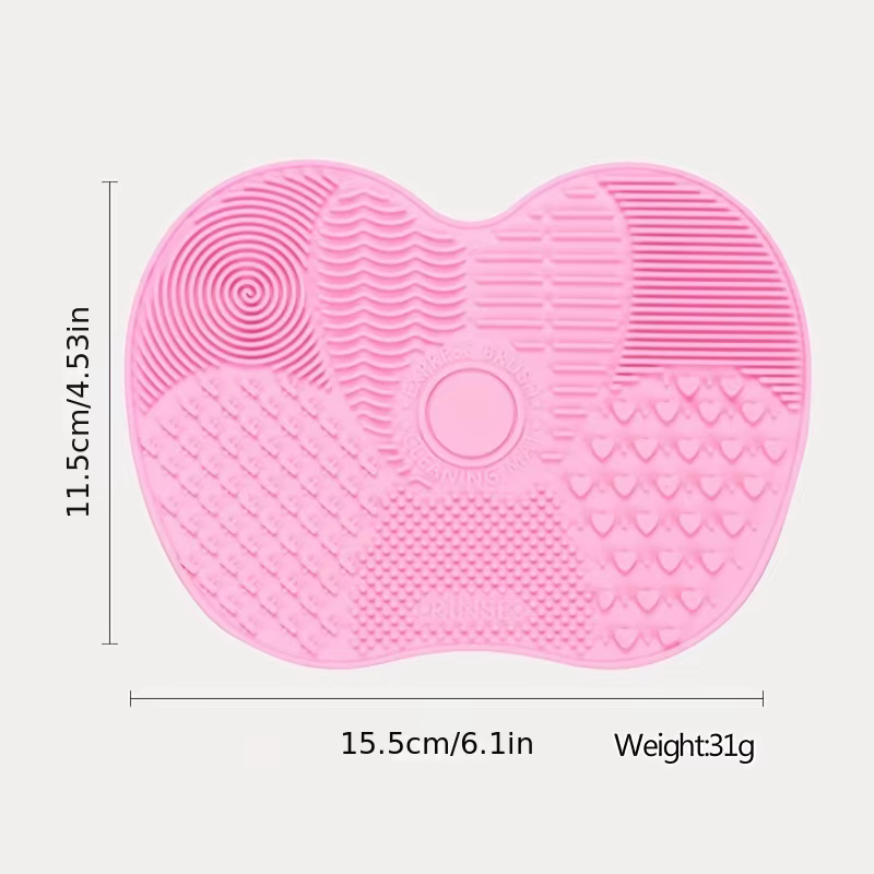 Tampon de nettoyage de brosse de maquillage en forme de pomme en Silicone