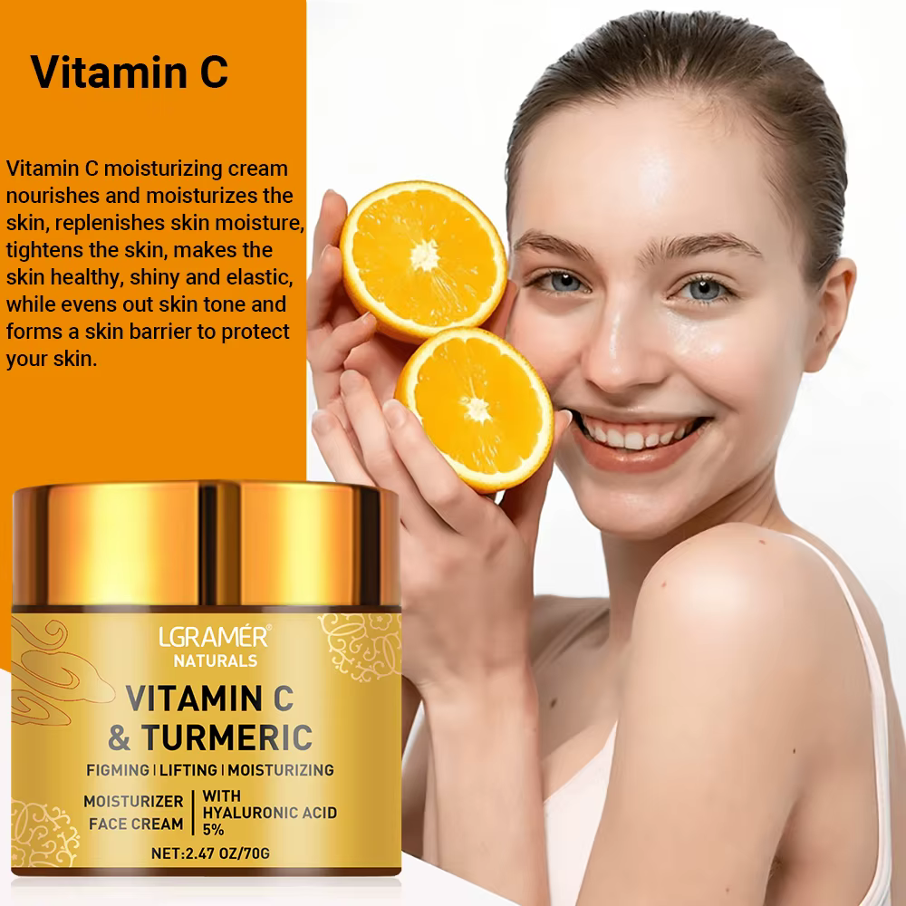 Crème pour le visage à la vitamine C au curcuma