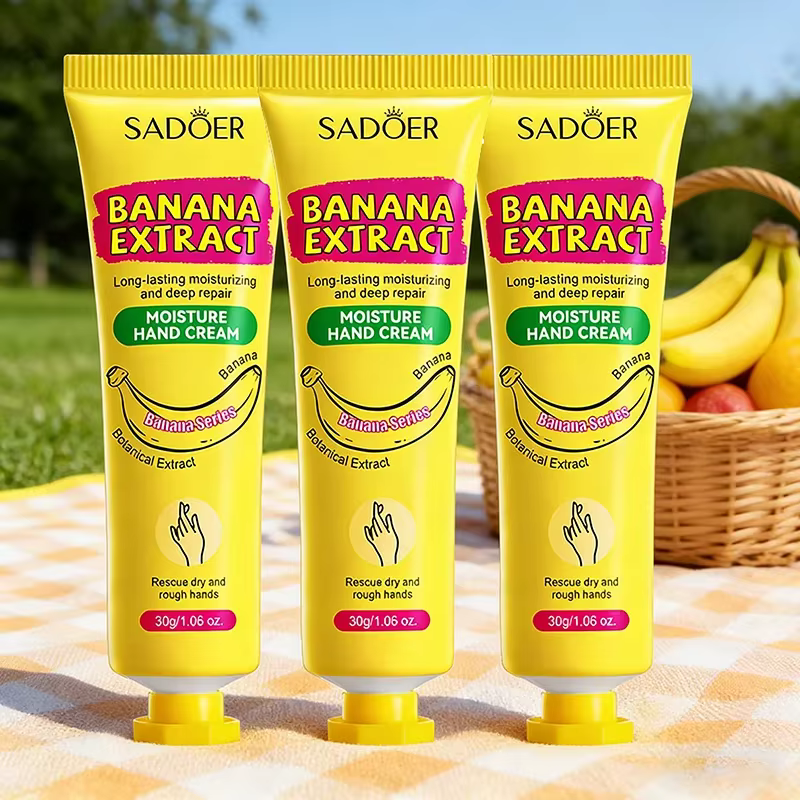 Pack de 3 crèmes hydratantes pour les mains à la banane