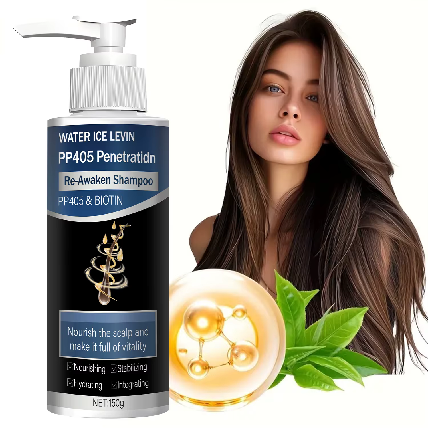 Shampooing Croissance Cheveux 1+1 Pack 150g Avec Biotine Collagène Kératine Vitamine C PP405 Pénétration Hydratant Réparation Soin Capillaire Pas Cher